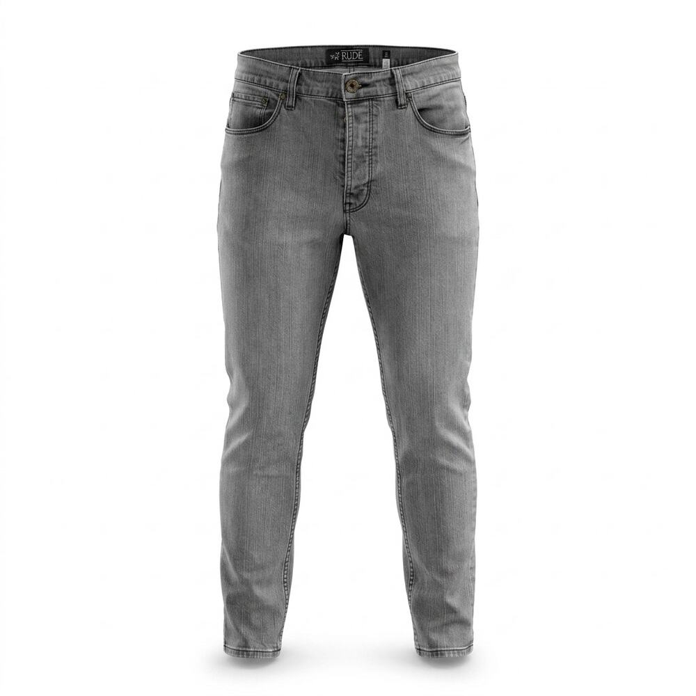 Rude Gray Skinny Stretch Jeans Men Size 36